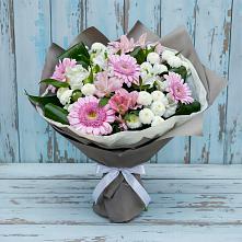 Букет цветов из:  Герберы, Альстромерии и Хризантемы в Старой Меловой