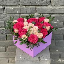 Цветочная композиция из Розы в коробке в Старой Меловой