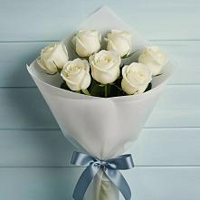 Букет 7 Белых роз Эдлесс Лав #REPLACE_PRED# Старой Меловой