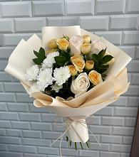 Букет цветов из:  Розы и Хризантемы #REPLACE_PRED# Старой Меловой