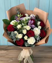Букет цветов из:  Розы и Альстромерии в Старой Меловой