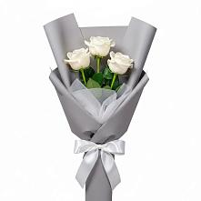 Букет 3 белые розы #REPLACE_PRED# Старой Меловой
