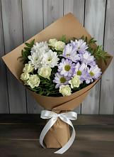 Букет цветов из:  Хризантемы и Розы в Старой Меловой