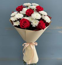 Букет цветов из:  Розы и Хризантемы в Старой Меловой
