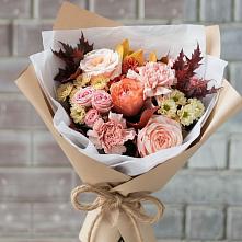 Букет цветов из:  Гвоздики, Хризантемы и Розы в Старой Меловой