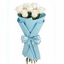 Букет 7 белых роз Проуд в Старой Меловой