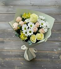 Букет цветов из:  Альстромерии, Розы и Хризантемы в Старой Меловой