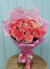 Букет 15 Розовых роз Равель в Старой Меловой