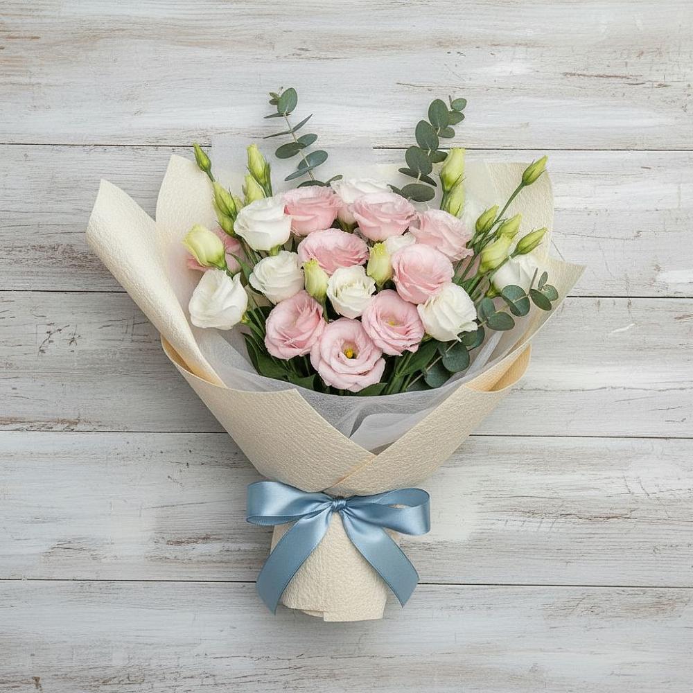 Букет цветов из: Лизиантусы в Старой Меловой